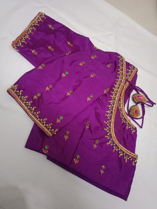 Aari work bridal blouse -design 27