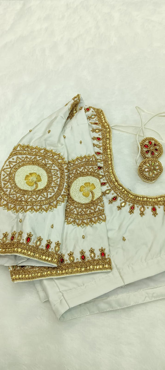 Aari work bridal blouse -design 25