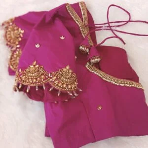 Aari work bridal blouse -design 22