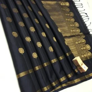 Fancy Soft silk Sarees- Black