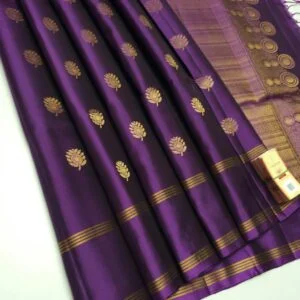 Fancy Soft silk Sarees- dark violet